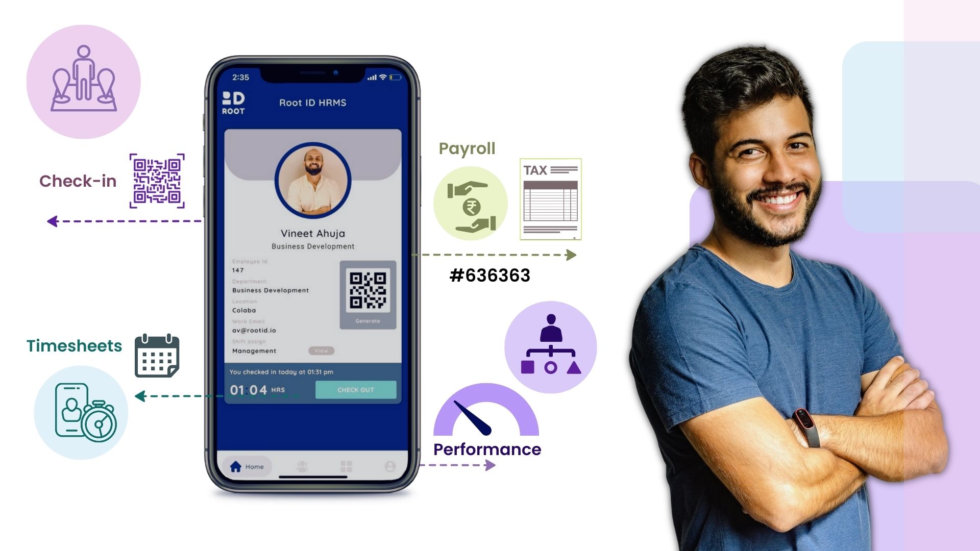 screenshot of Root ID HRMS
